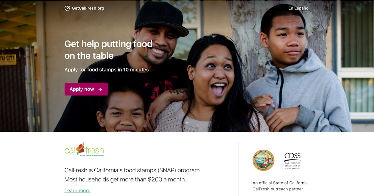 Apply for California Food Stamps Online | GetCalFresh.org